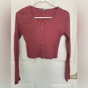 Charlotte Russe Long Sleeve Crop Top